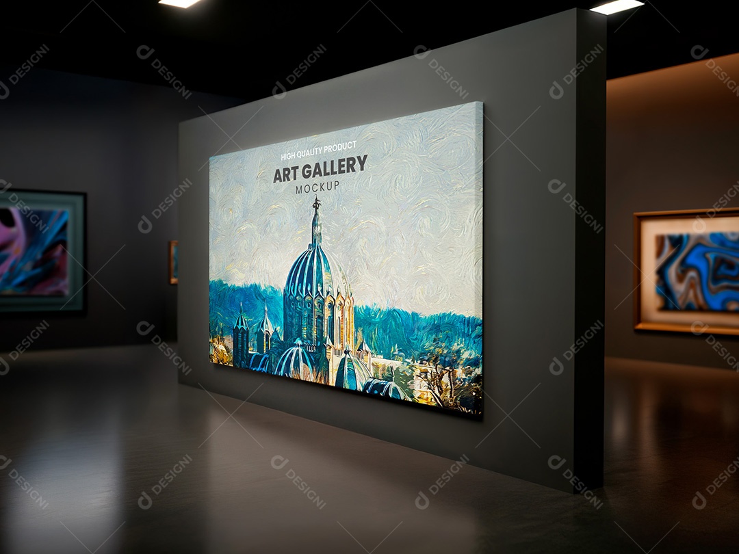 Galeria de Arte Mockup PSD Editável
