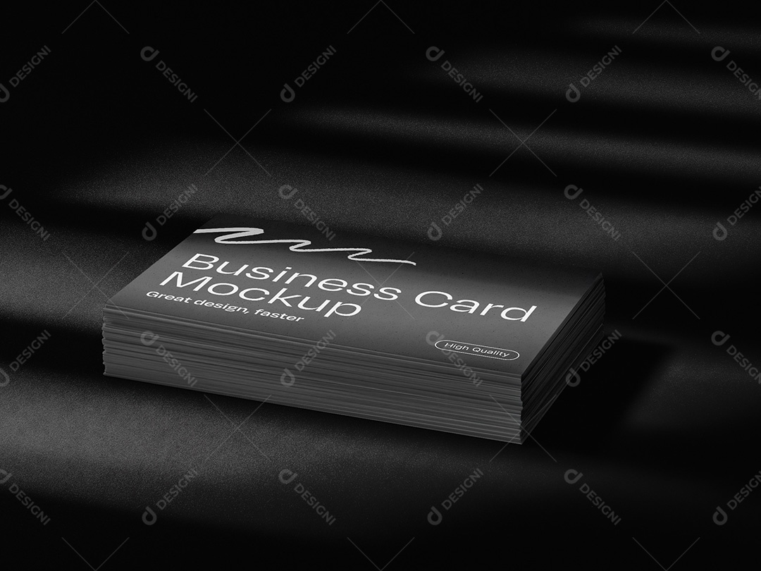 Cartão de Vista com Fundo Escuro Mockup PSD Editável