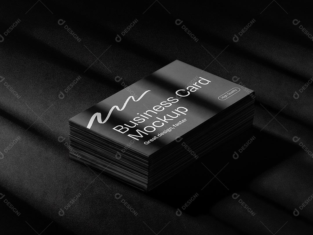 Cartão de Vista com Fundo Escuro Mockup PSD Editável