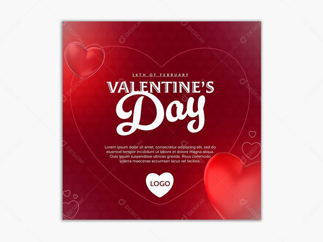 Post Social Media Template Dia dos Namorados PSD Editável