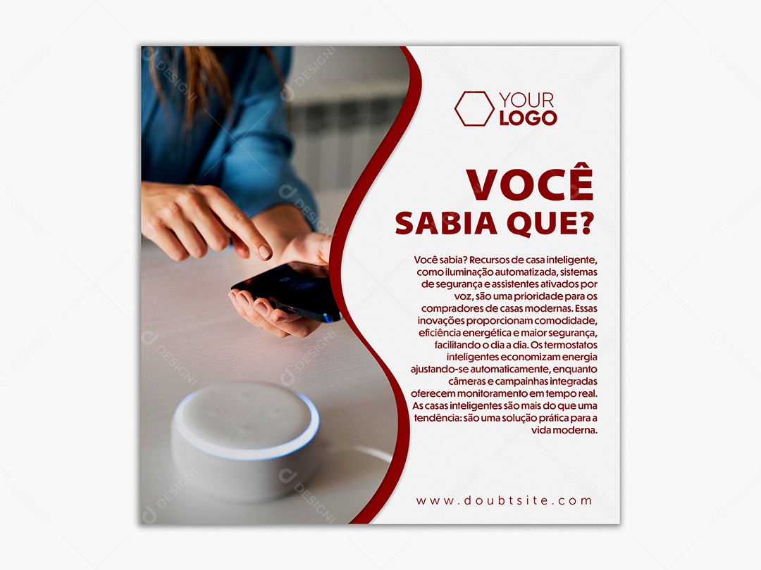 Post Social Media Template Voce Sabia que PSD