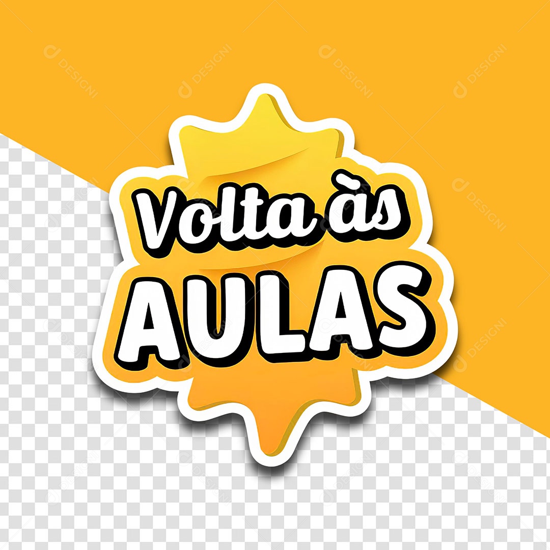 Elemento 3D Volta às Aulas para Composição PSD