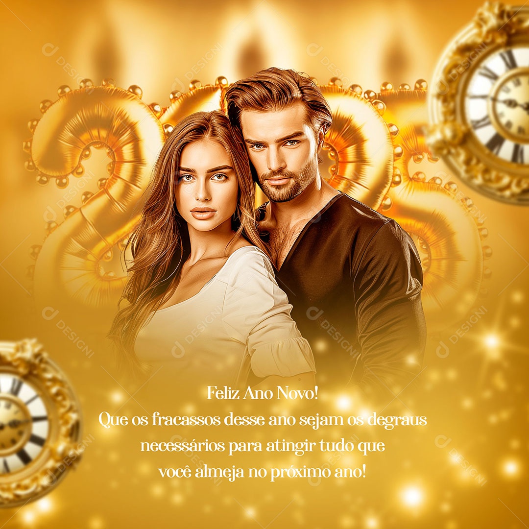 Feliz Ano Novo Que Os Fracassos Desse Ano Fiquem Neste Ano Social Media PSD Editável