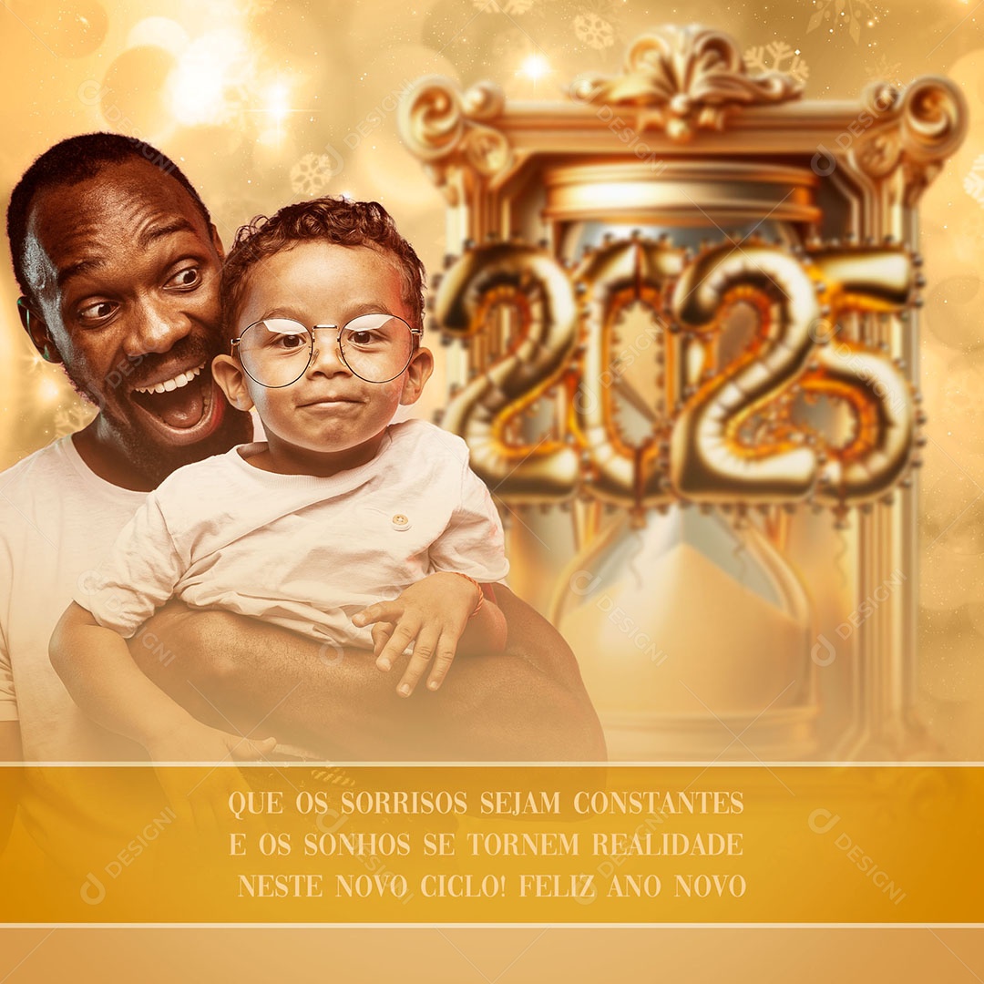 Que os sorrisos sejam constantes e os sonhos se tornem realidade Social Media PSD Editável