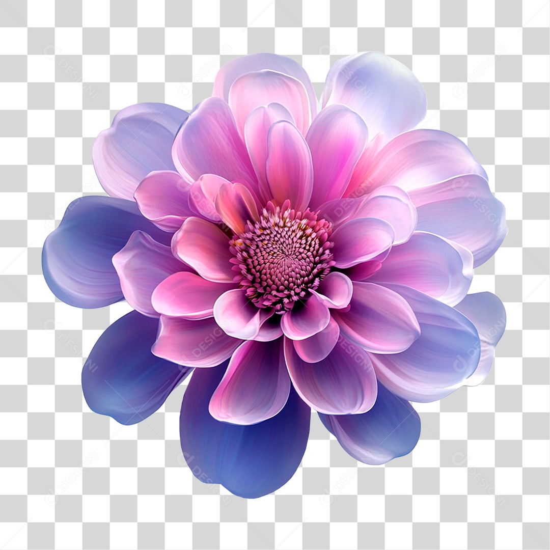 Flor Roxa PNG Transparente