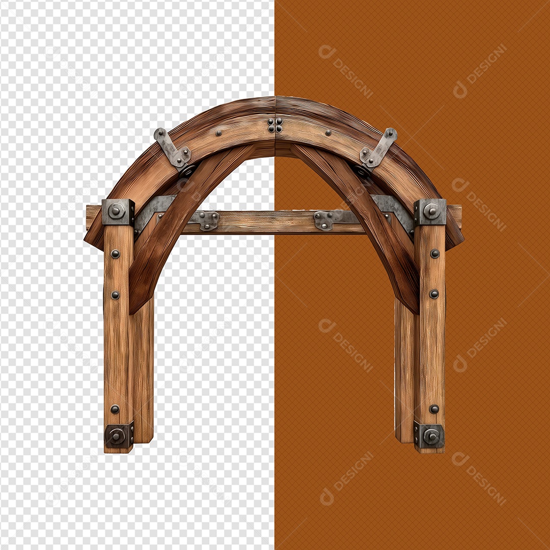 Elemento 3D Placa de Madeira para Composição PSD