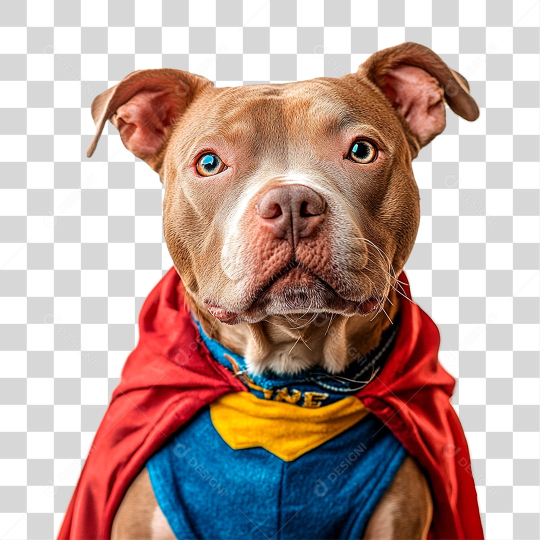 Cachorro com Fantasia de Super Herói PNG Transparente