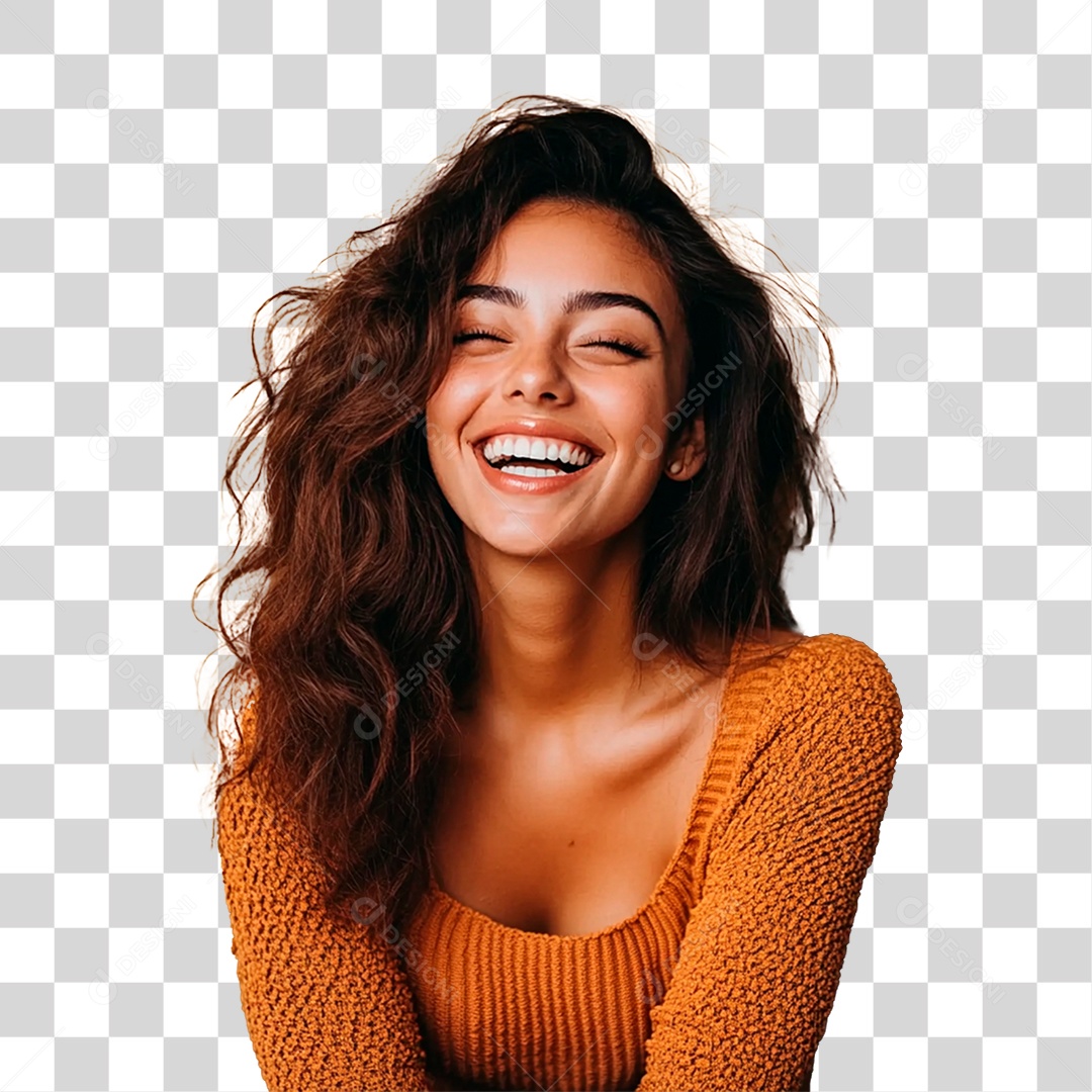 Mulher Sorrindo PNG Transparente