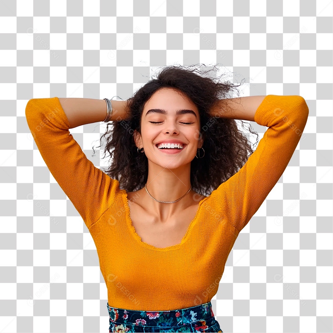 Mulher Sorrindo PNG Transparente