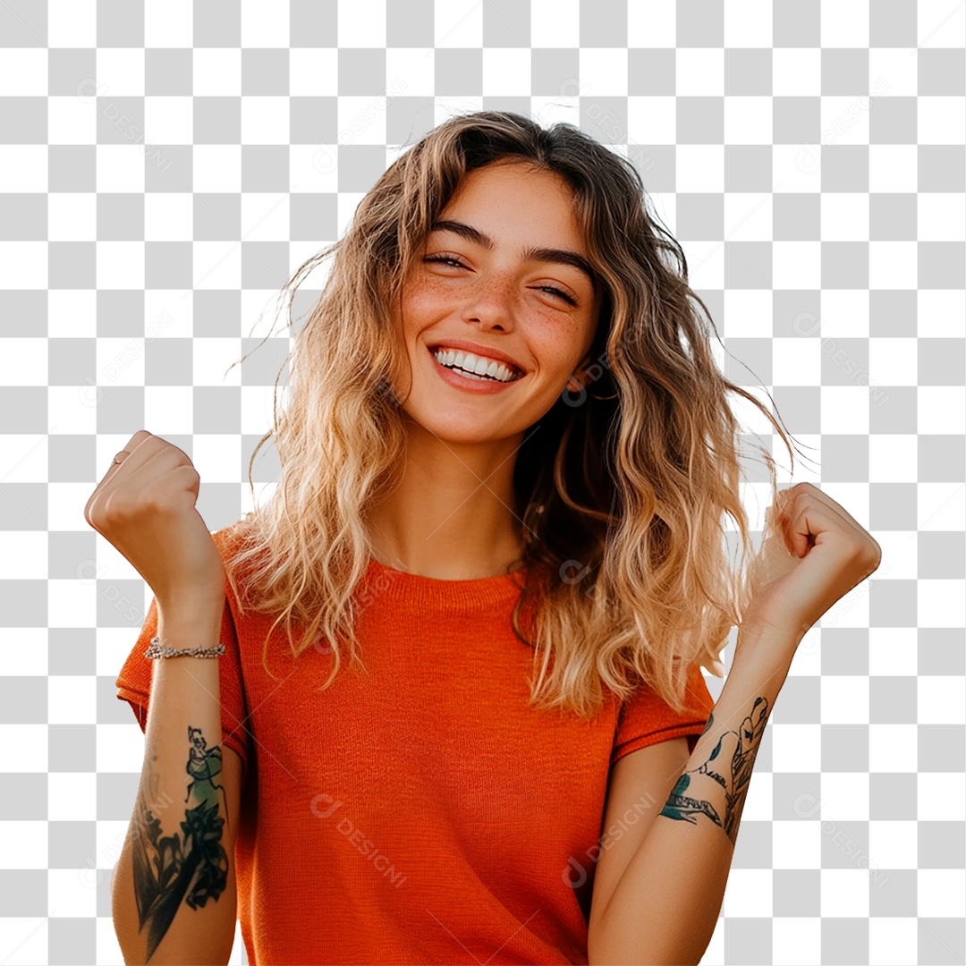 Mulher Sorrindo PNG Transparente