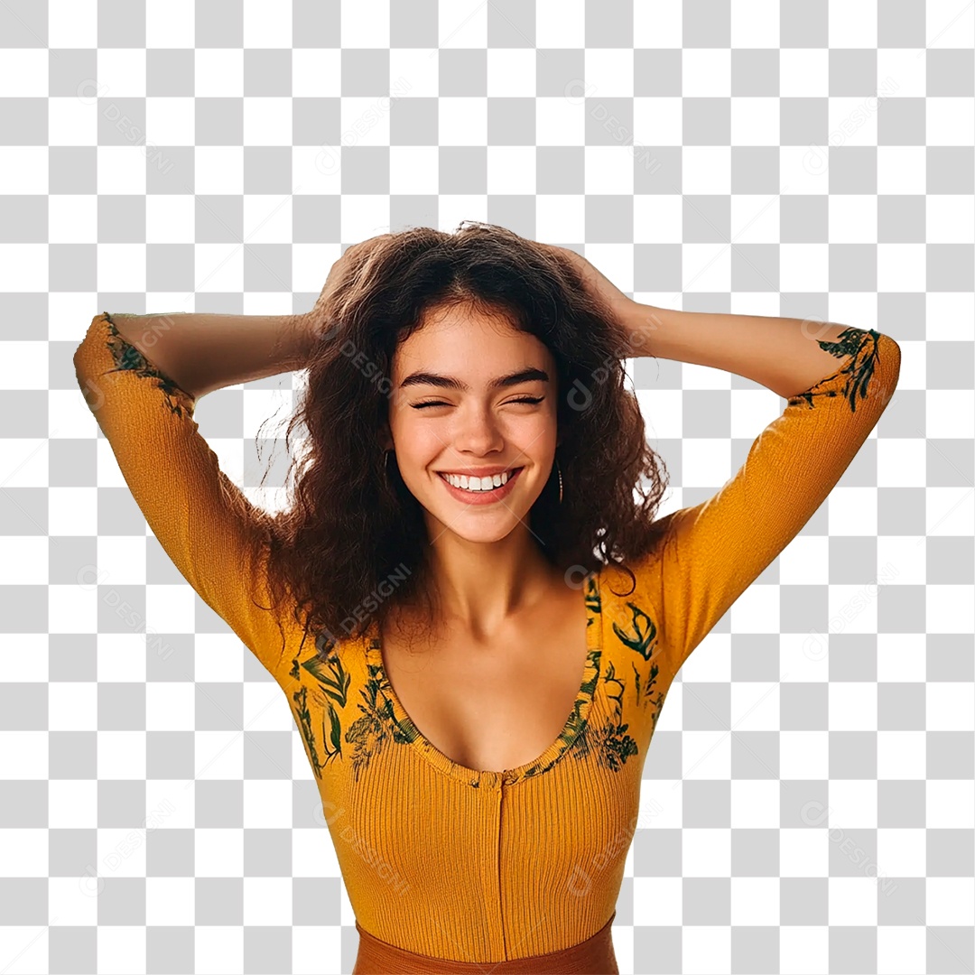 Mulher Sorrindo PNG Transparente