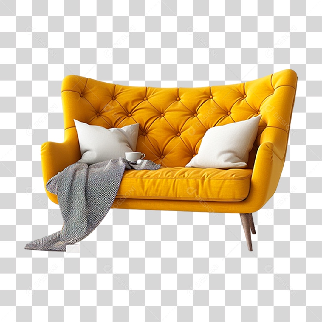 Sofá de Couro PNG Transparente