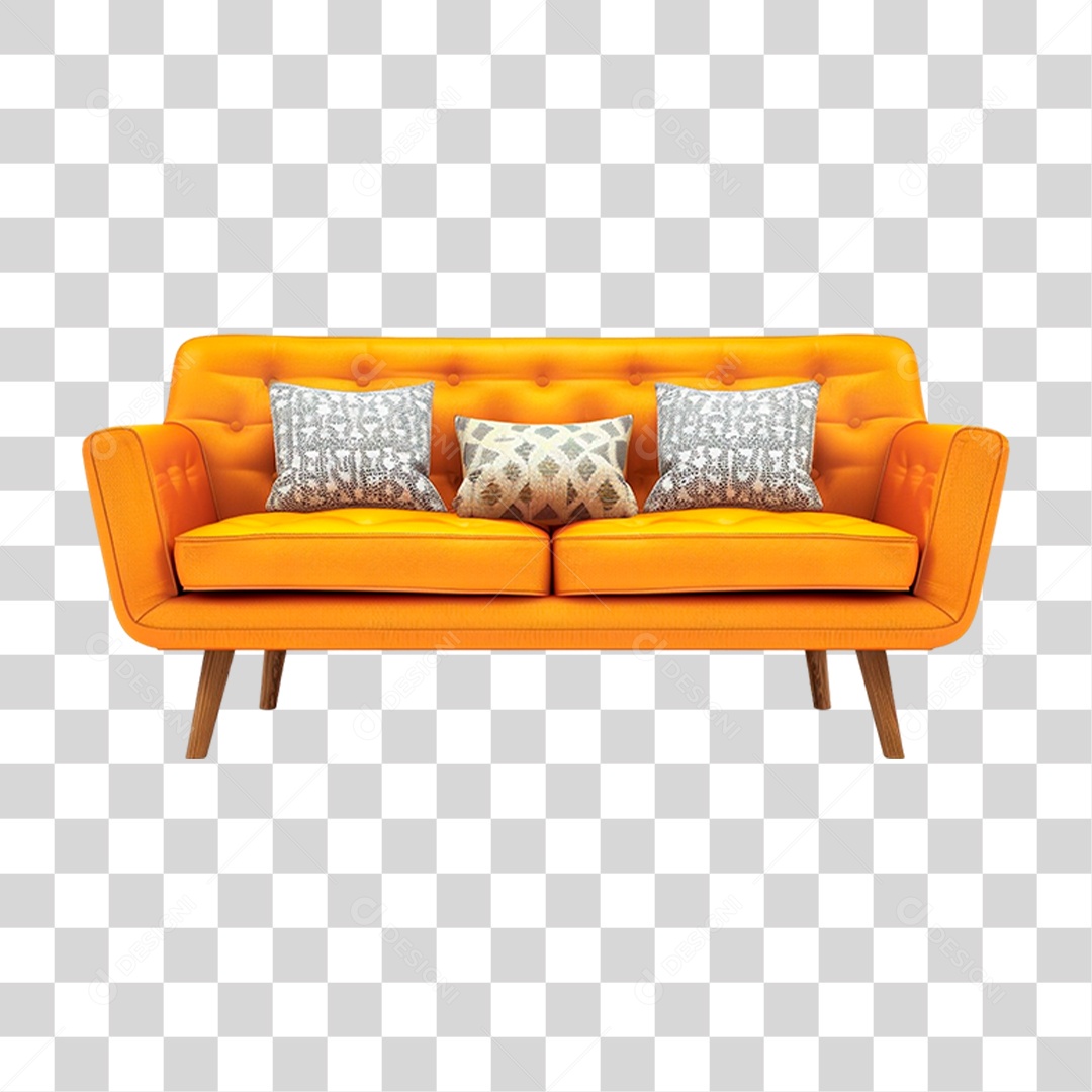 Sofá de Couro PNG Transparente