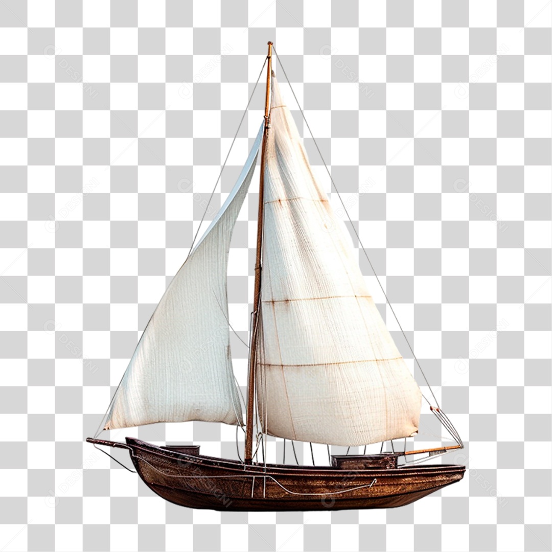 Veleiro de Madeira PNG Transparente