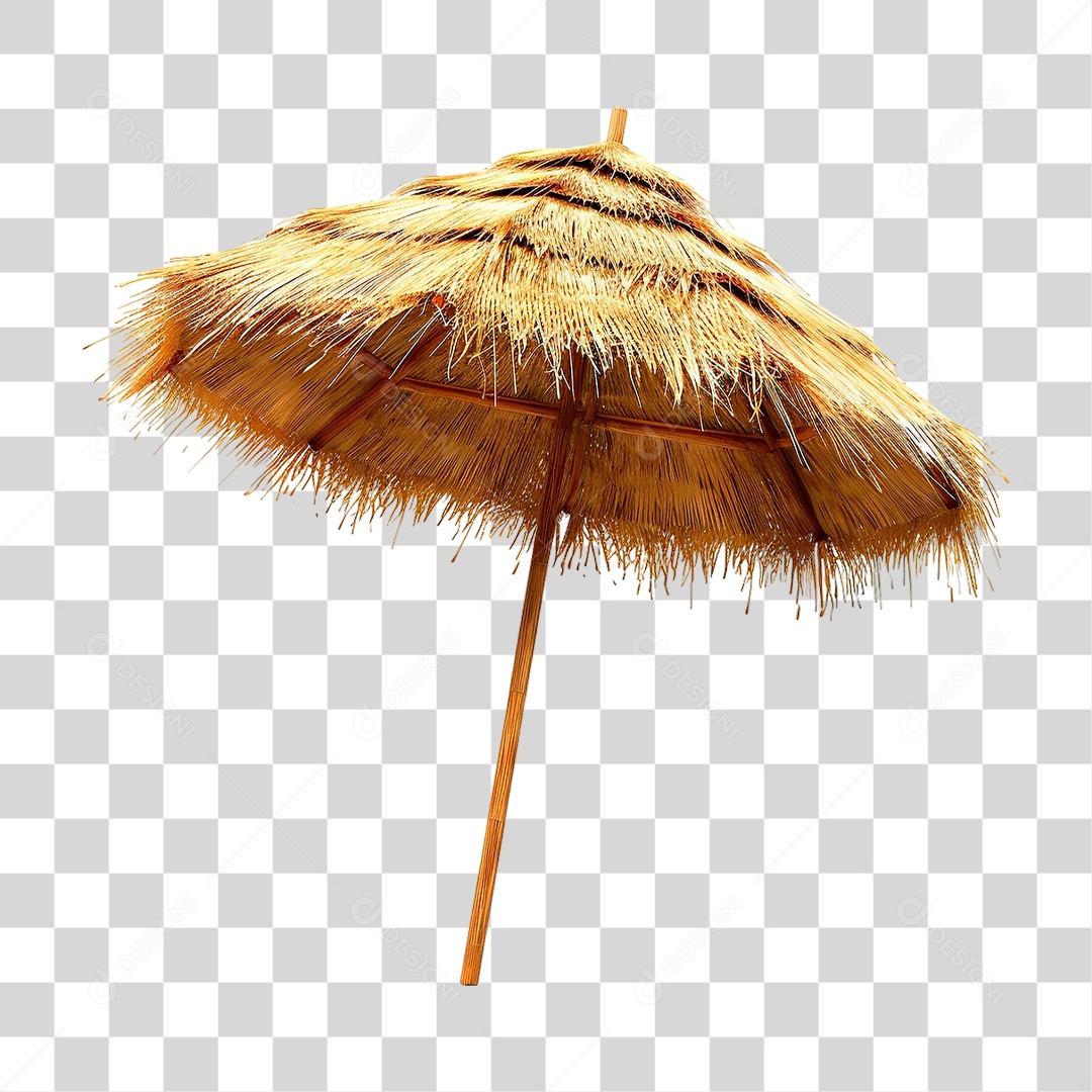 Guarda Sol de Palha PNG Transparente