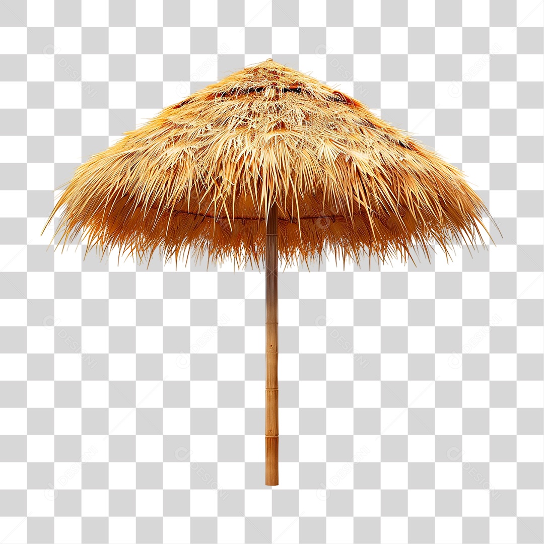 Guarda Sol de Palha PNG Transparente