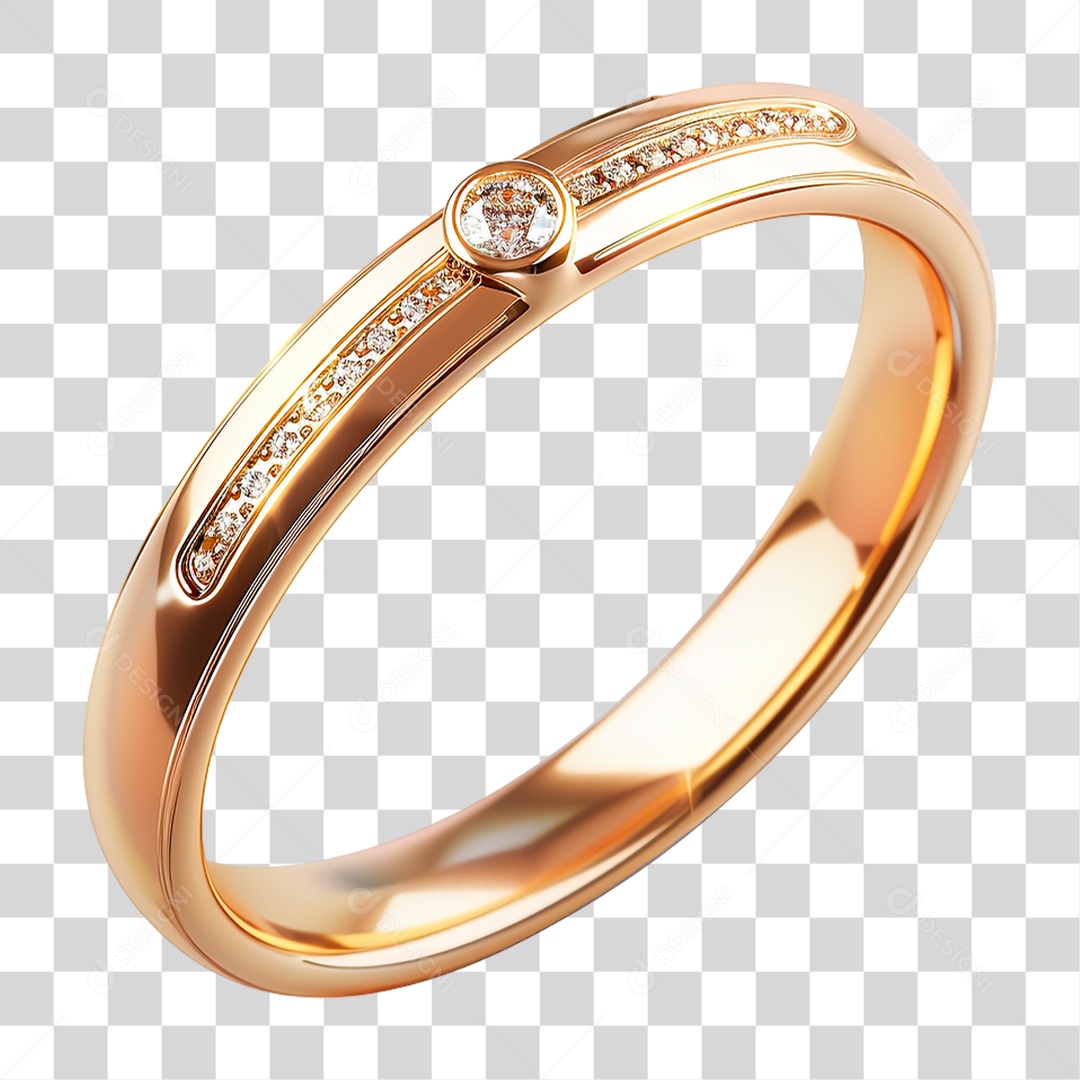 Aliança de Ouro PNG Transparente