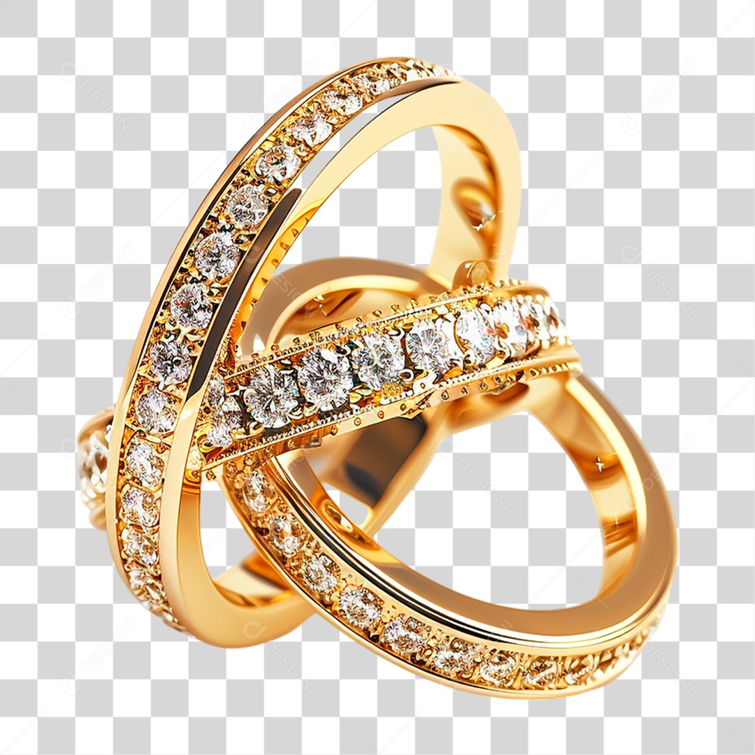 Aliança de Ouro PNG Transparente