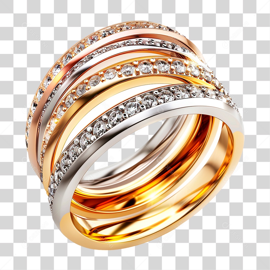 Aliança de Ouro PNG Transparente