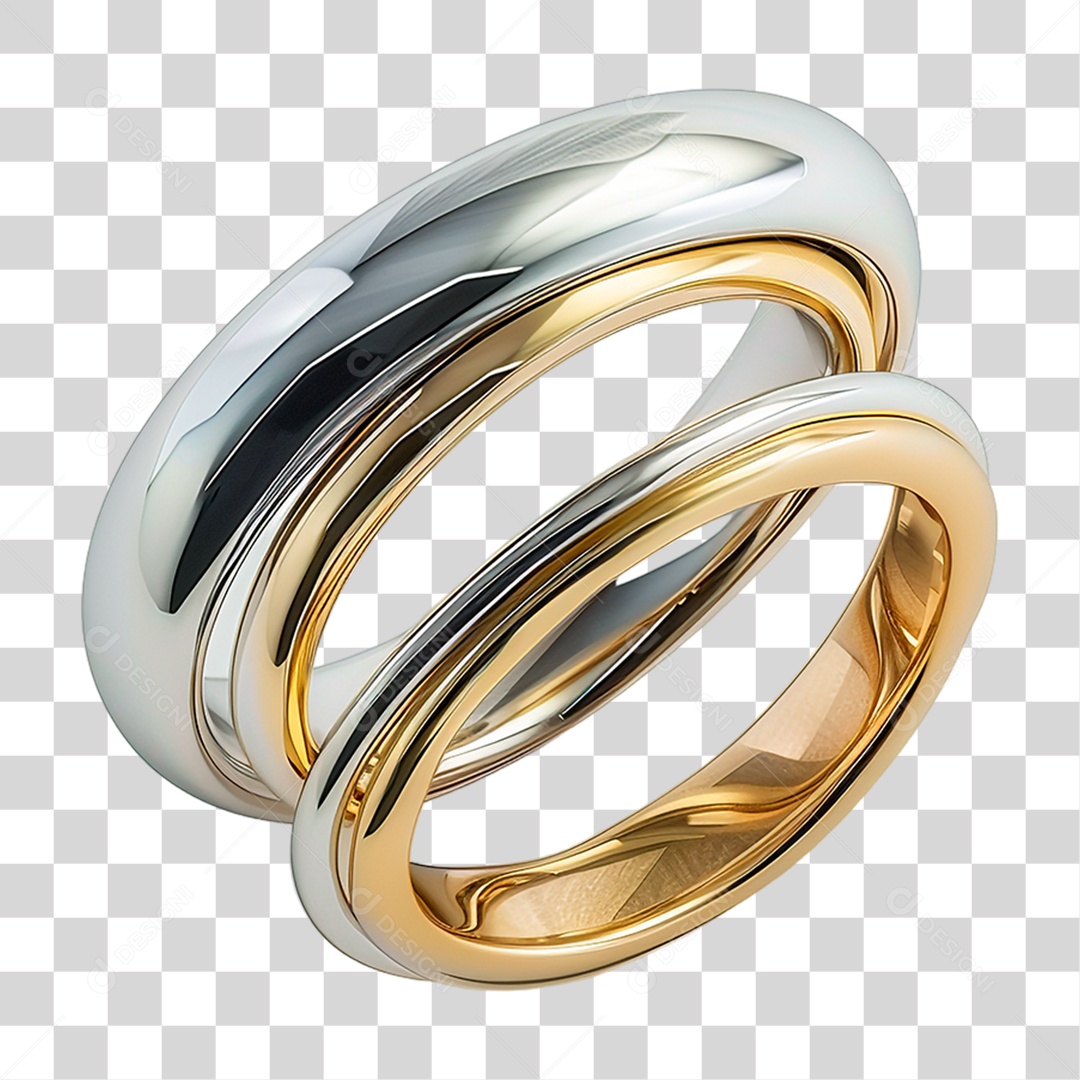 Aliança de Ouro PNG Transparente