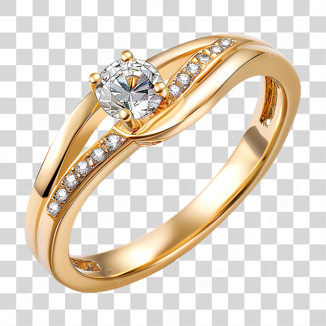 Aliança de Ouro PNG Transparente