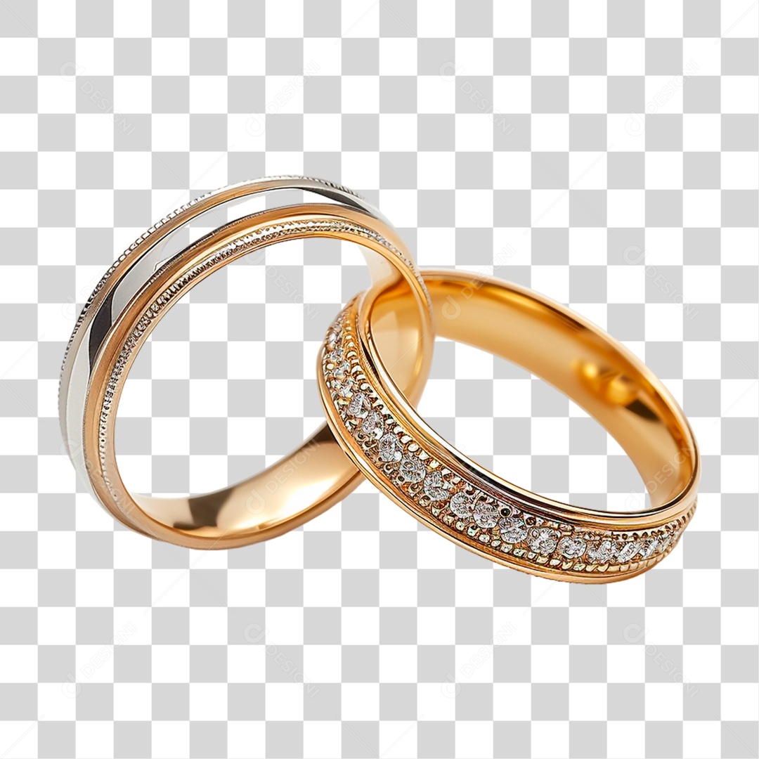Aliança de Ouro PNG Transparente