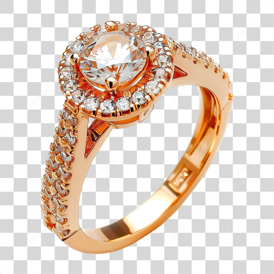 Aliança de Ouro PNG Transparente