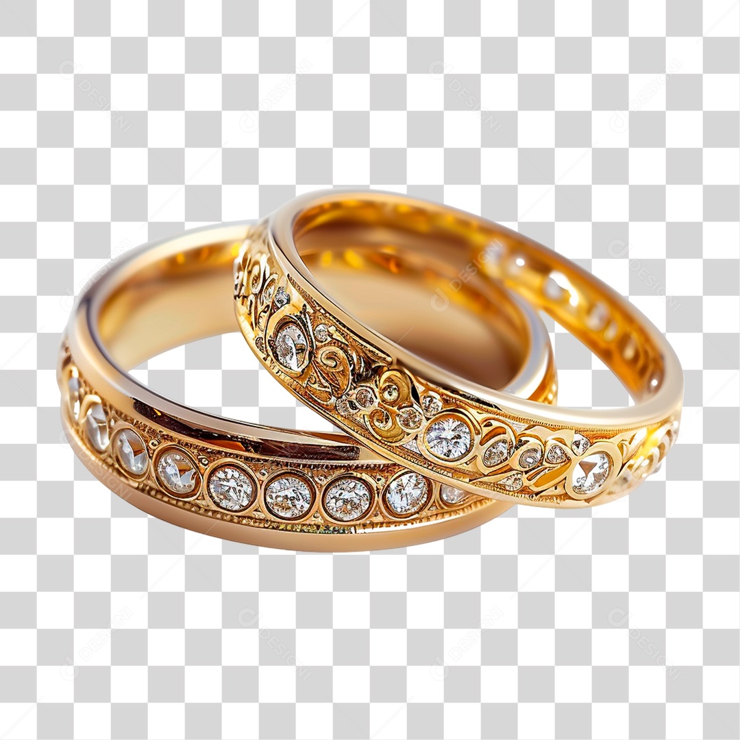 Aliança de Ouro PNG Transparente