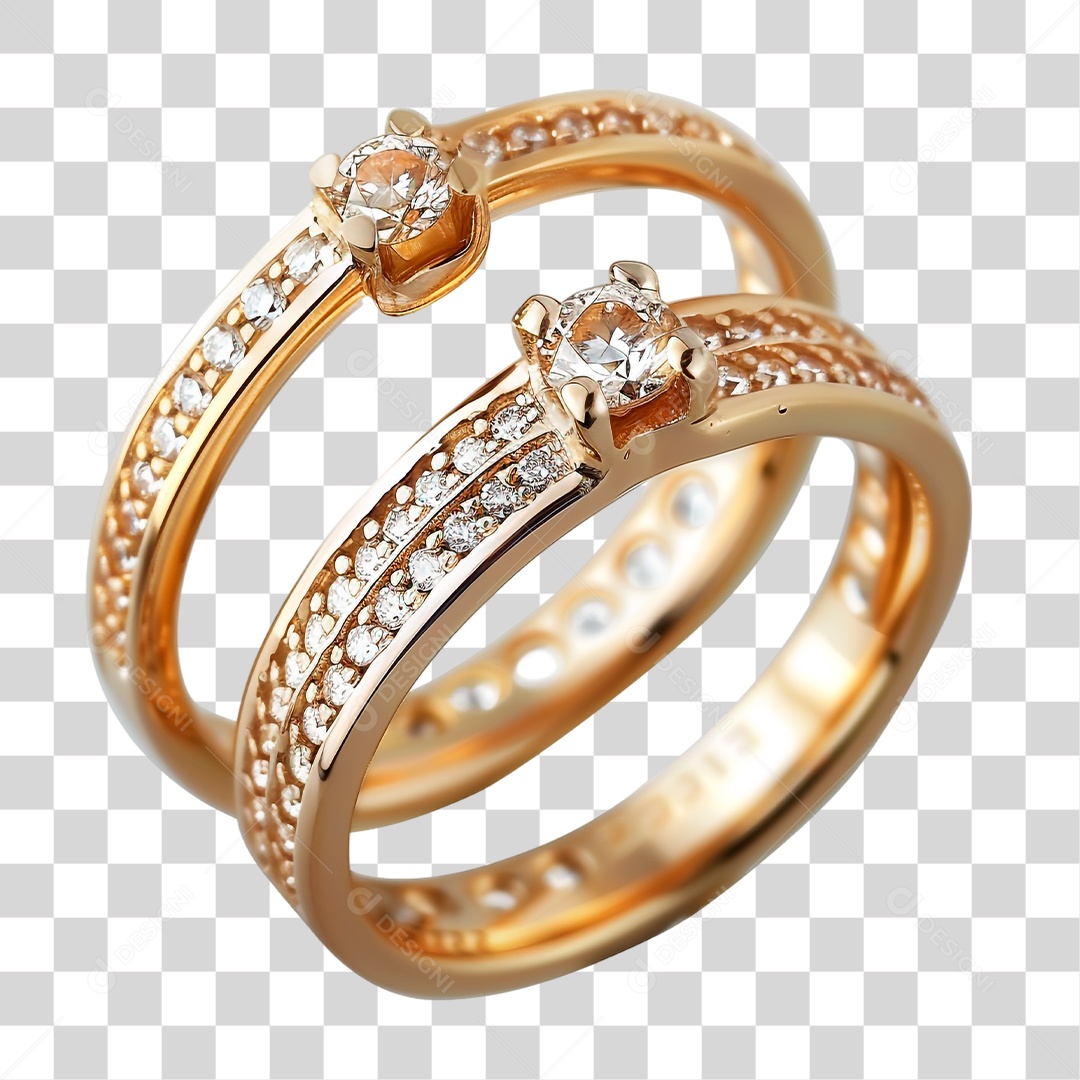 Aliança de Ouro PNG Transparente