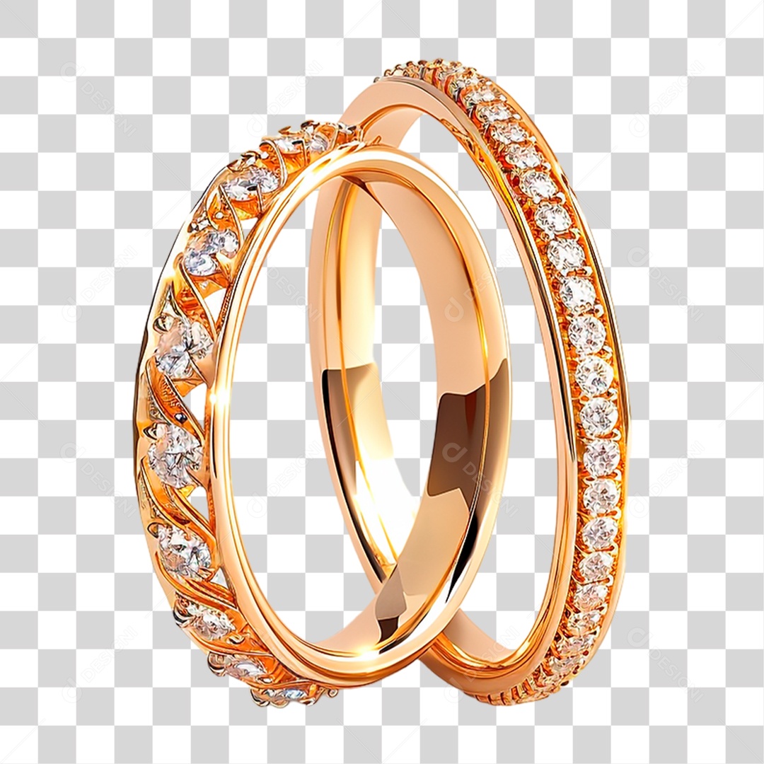 Aliança de Ouro PNG Transparente