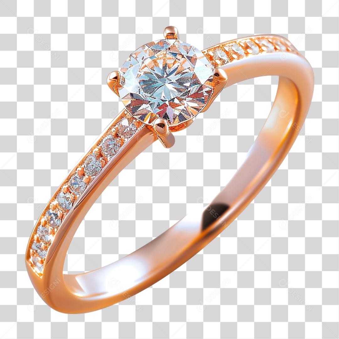 Aliança de Ouro PNG Transparente