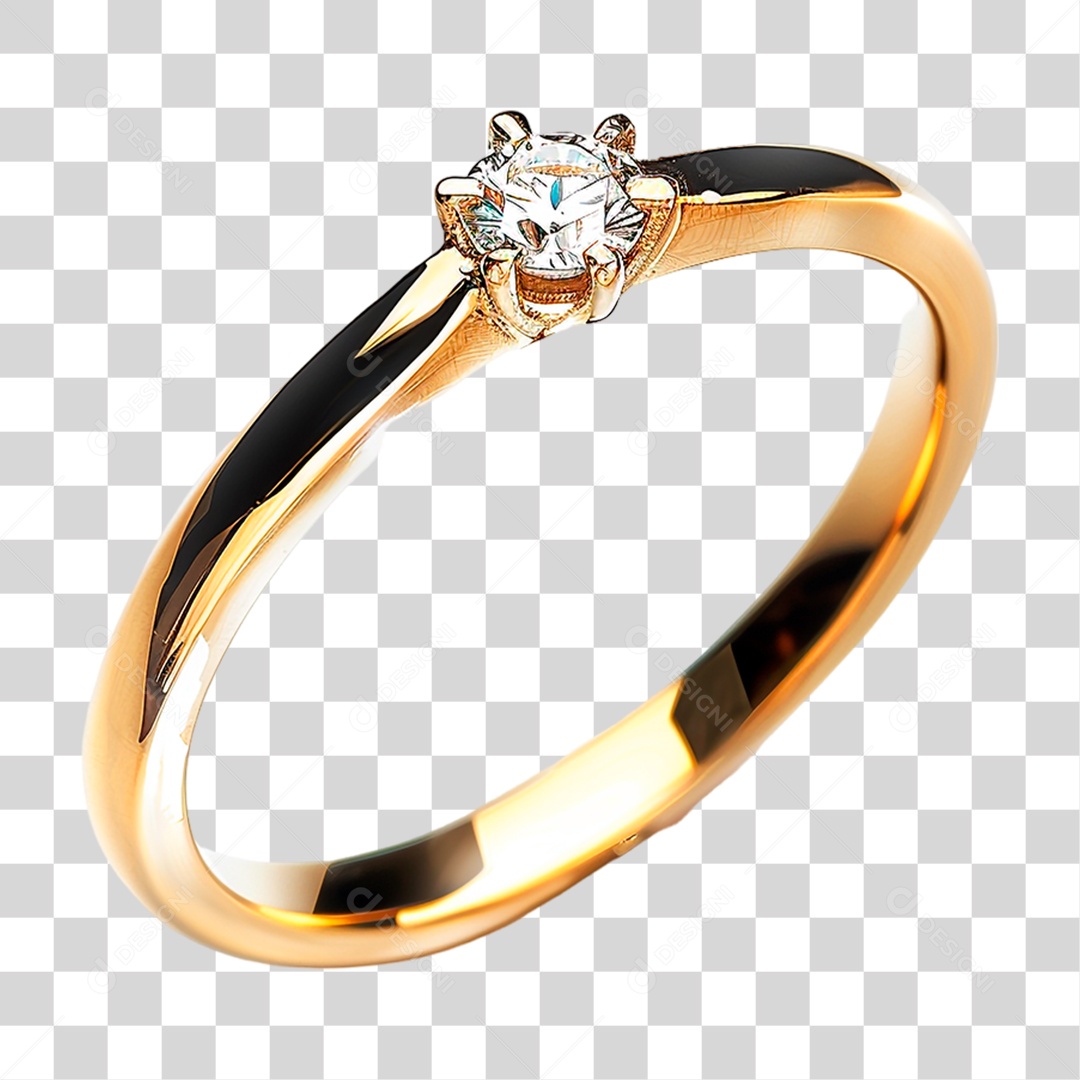 Aliança de Ouro PNG Transparente