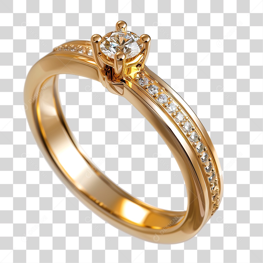 Aliança de Ouro PNG Transparente