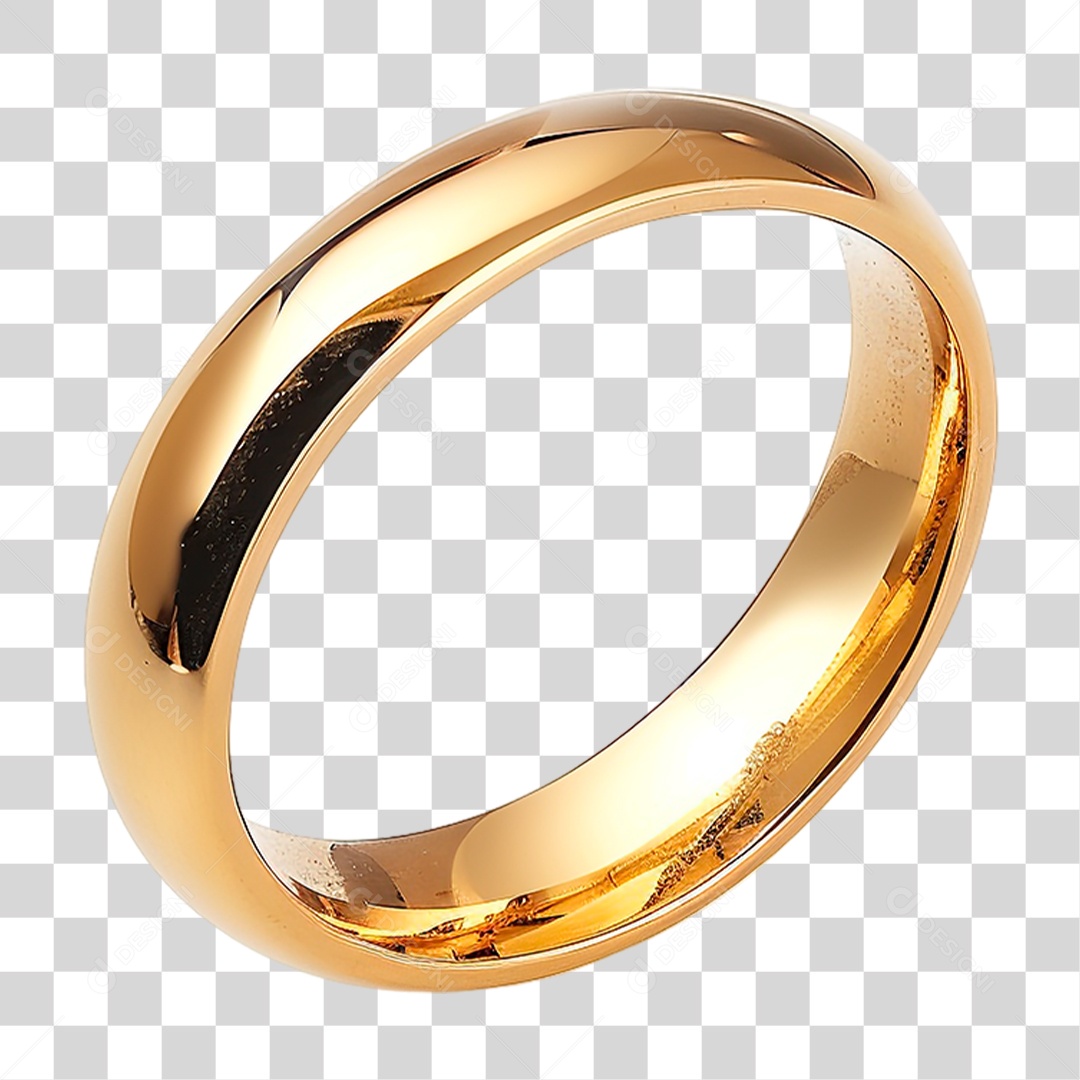 Aliança de Ouro PNG Transparente