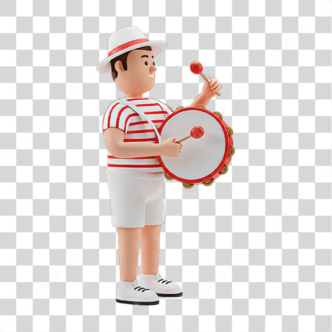 Personagem com Fantasia de Carnaval PNG Transparente