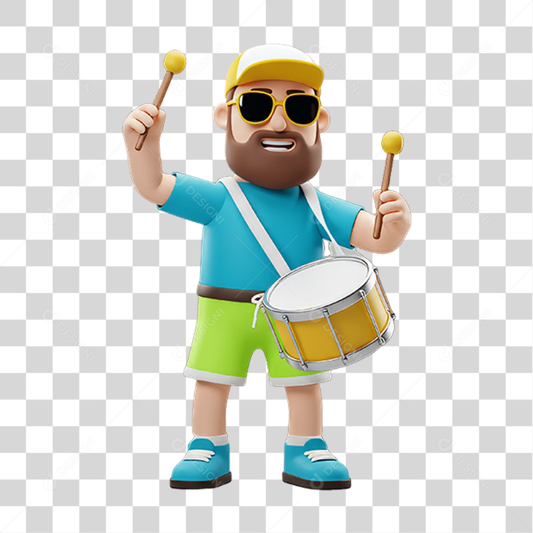 Personagem com Fantasia de Carnaval PNG Transparente