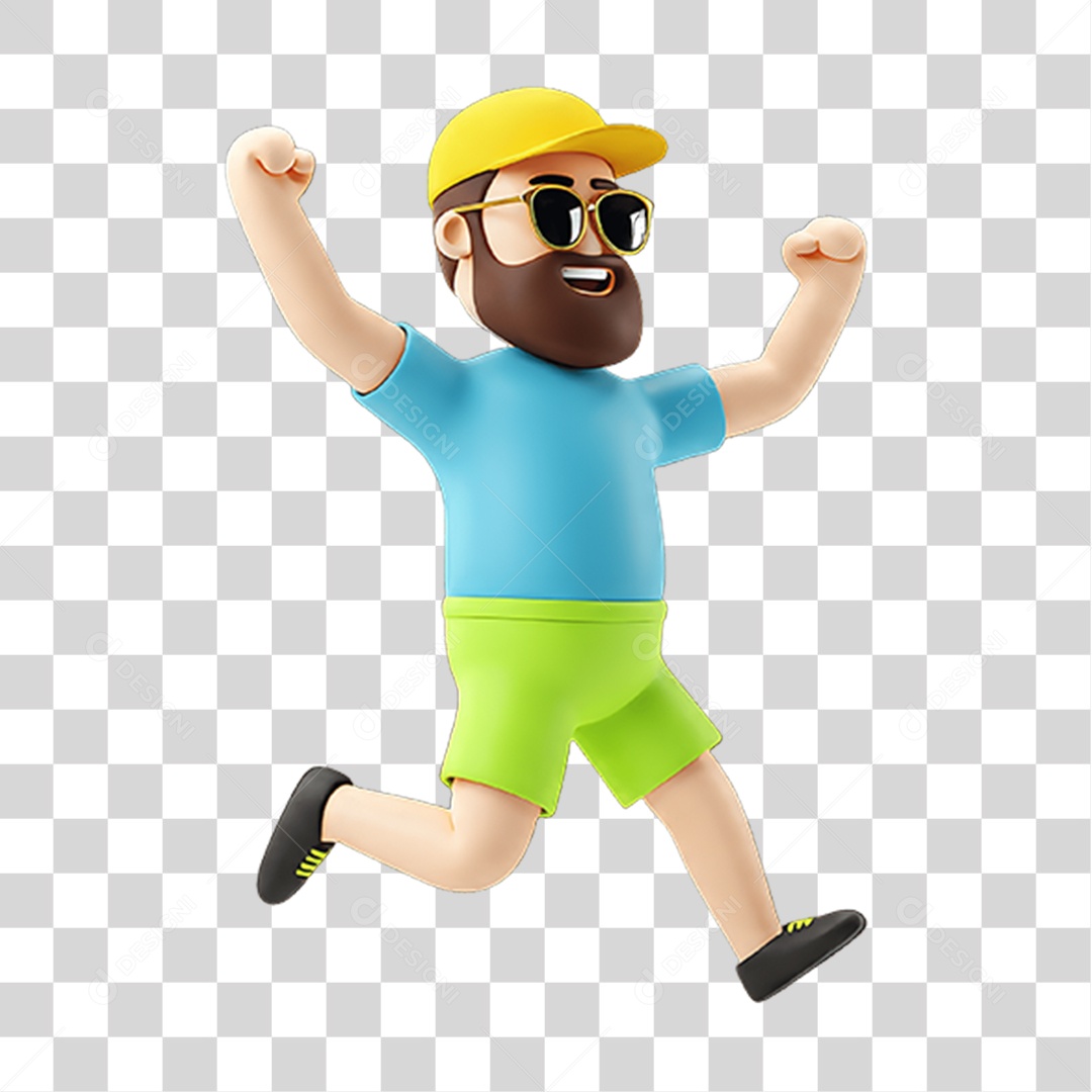 Personagem com Fantasia de Carnaval PNG Transparente