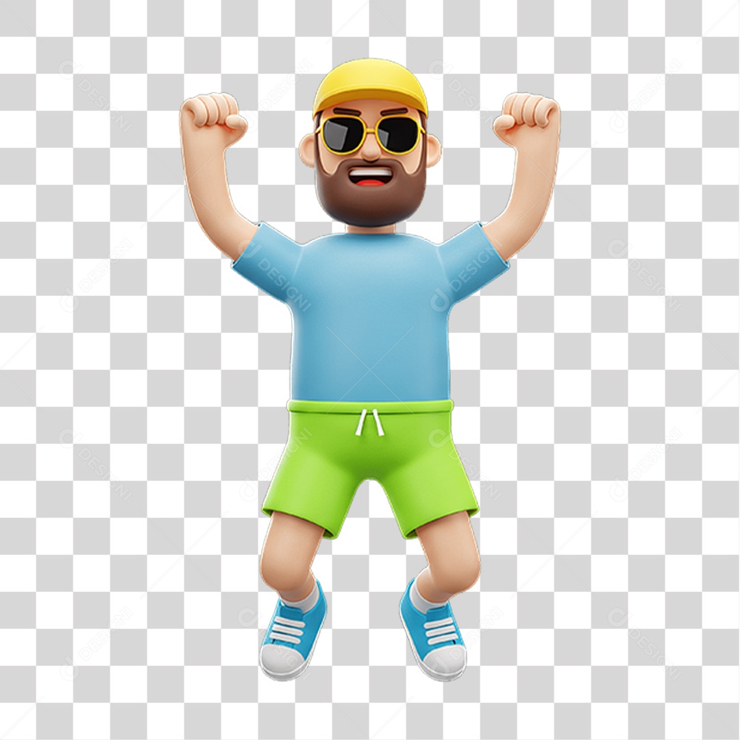 Personagem com Fantasia de Carnaval PNG Transparente