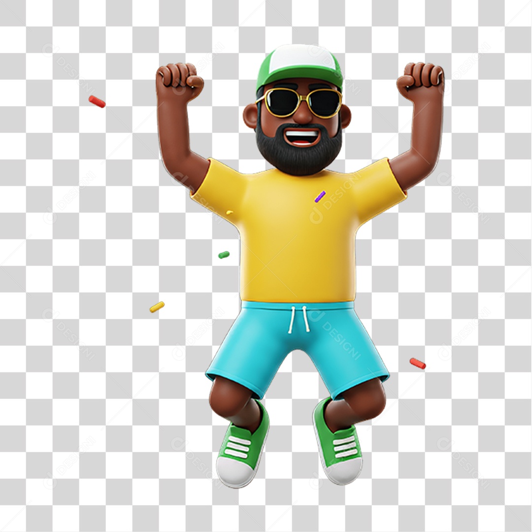 Personagem com Fantasia de Carnaval PNG Transparente