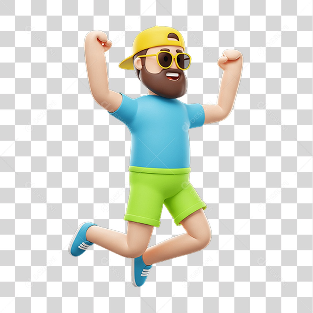 Personagem com Fantasia de Carnaval PNG Transparente