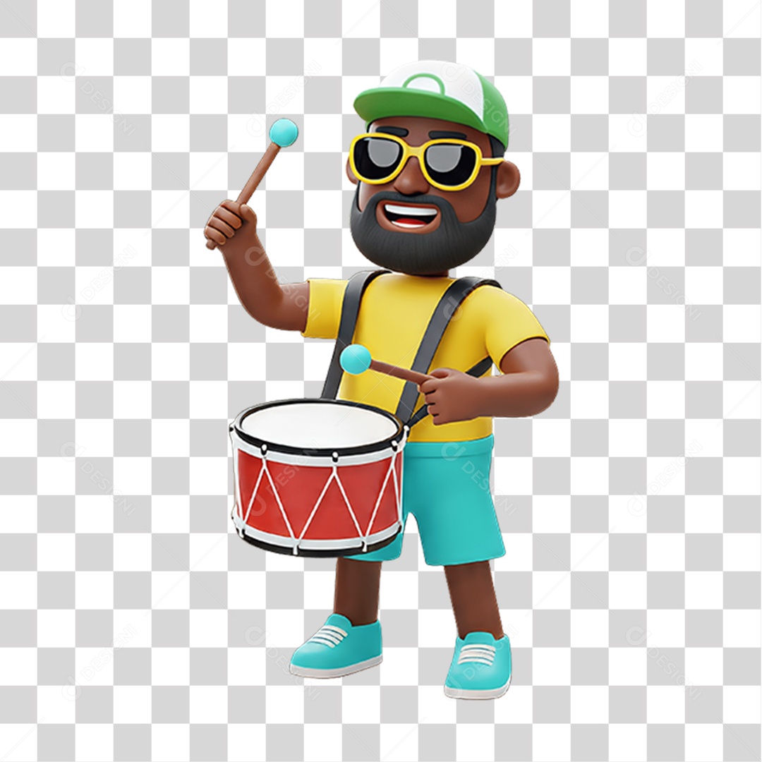 Personagem com Fantasia de Carnaval PNG Transparente