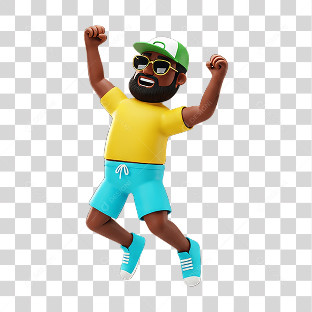 Personagem com Fantasia de Carnaval PNG Transparente