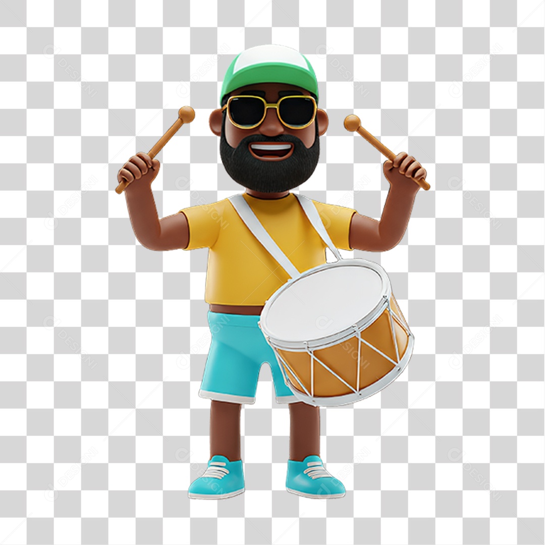 Personagem com Fantasia de Carnaval PNG Transparente