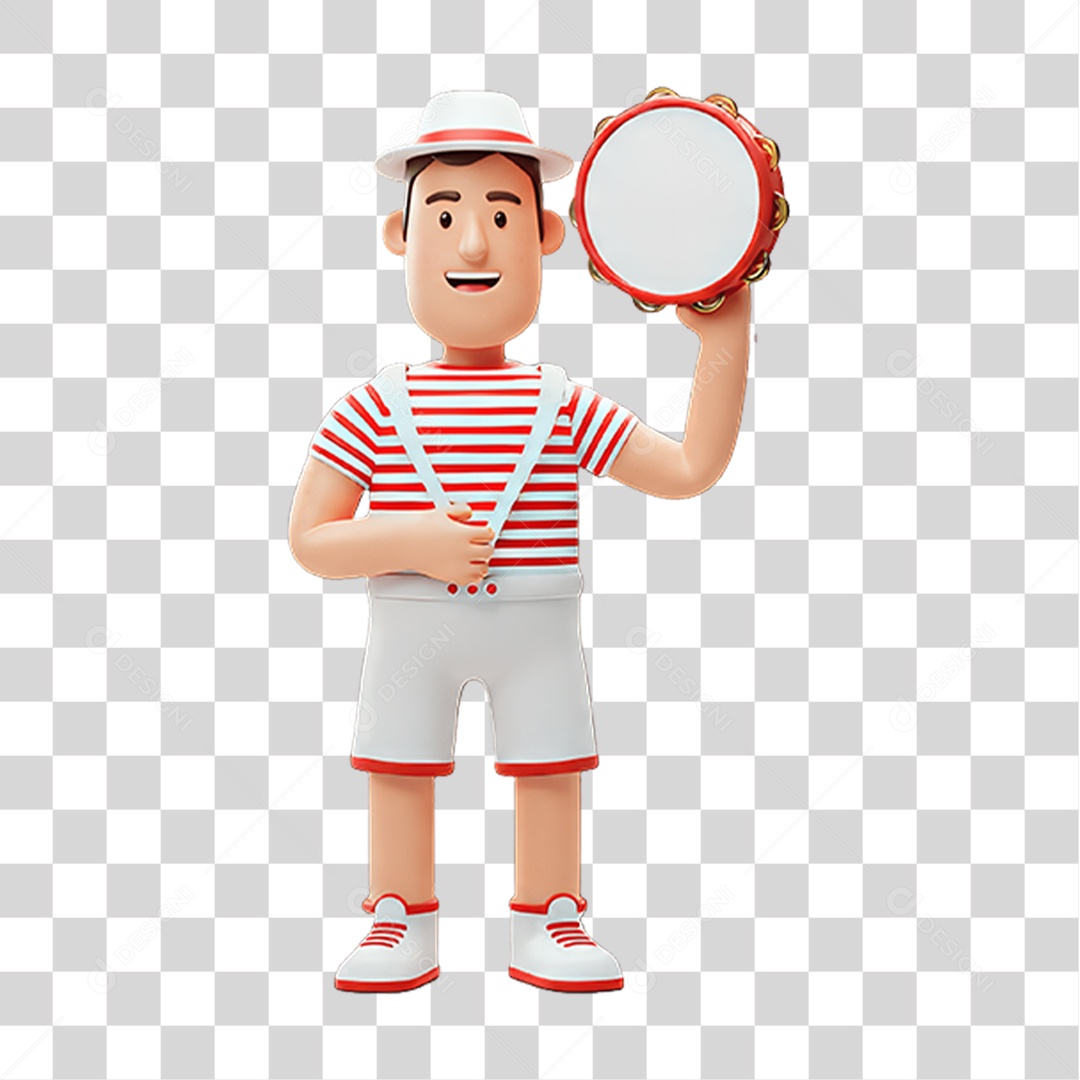 Personagem com Fantasia de Carnaval PNG Transparente