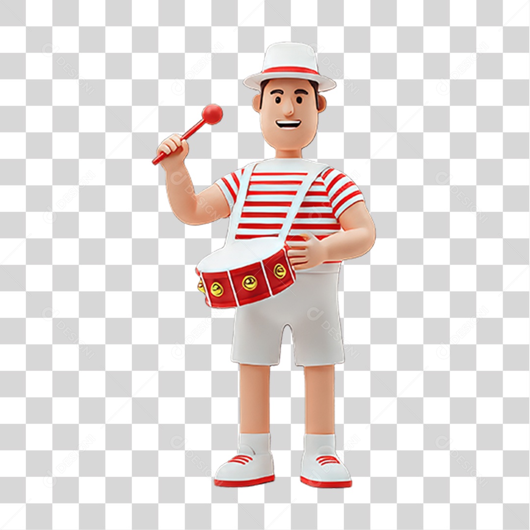 Personagem com Fantasia de Carnaval PNG Transparente