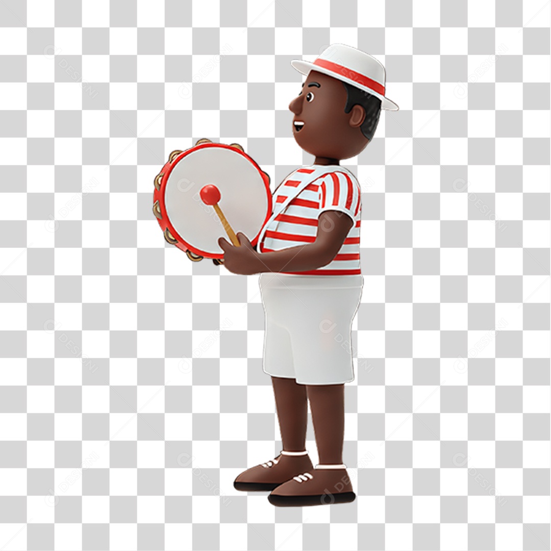 Personagem com Fantasia de Carnaval PNG Transparente