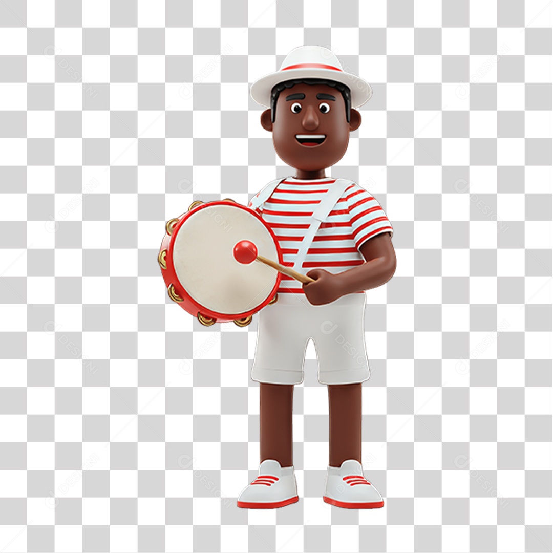 Personagem com Fantasia de Carnaval PNG Transparente