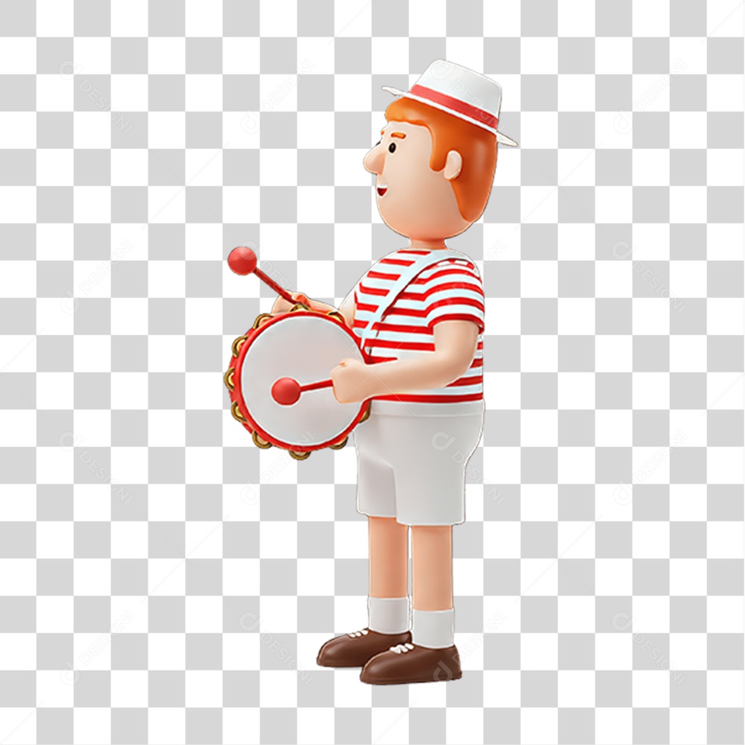 Personagem com Fantasia de Carnaval PNG Transparente