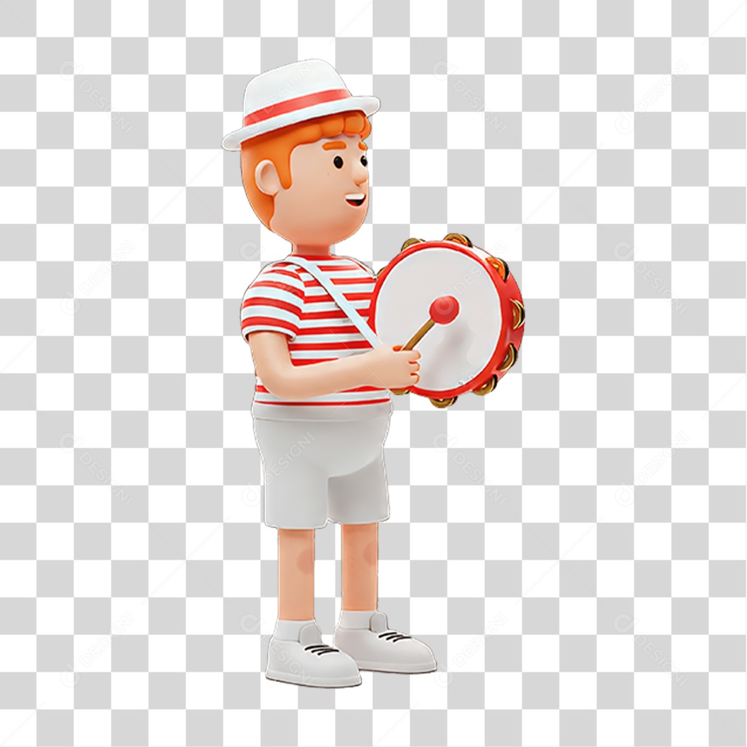 Personagem com Fantasia de Carnaval PNG Transparente