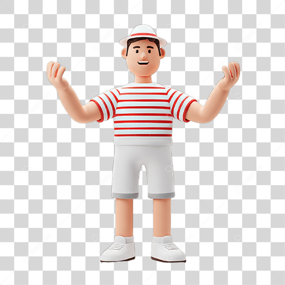 Personagem com Fantasia de Carnaval PNG Transparente